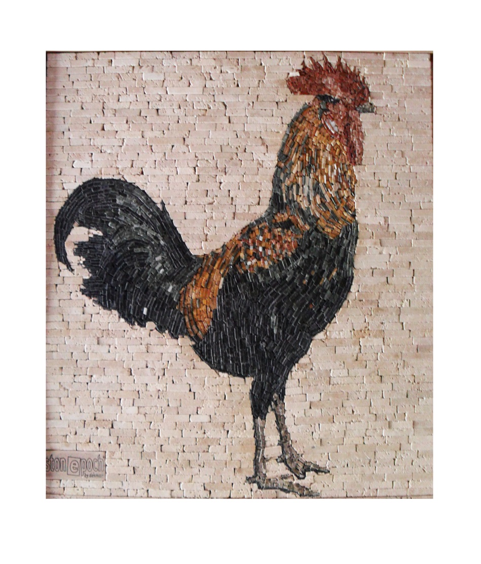 art_mosaic_desing_rooster_marble_travertine