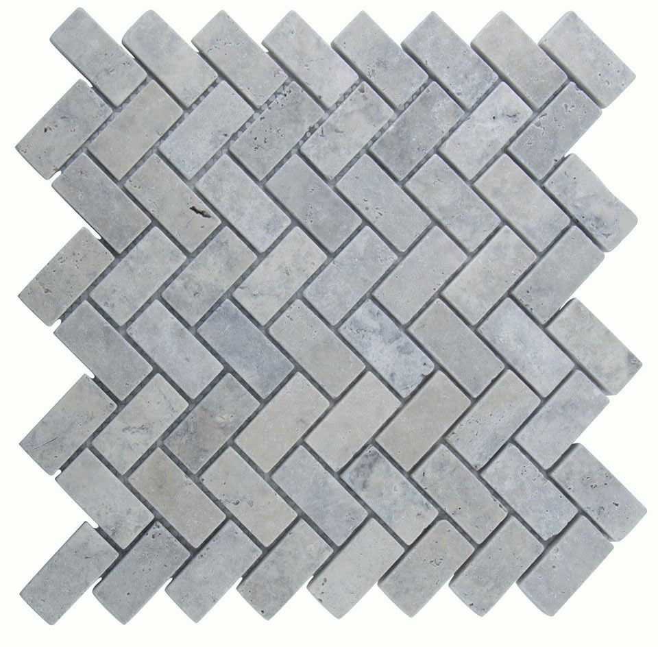 1x2-herringbone_silver_travertine_filled_honed_mosaic