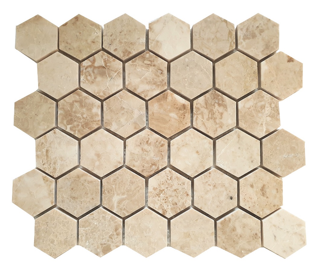 2-hexagon_cappuccino_beige-marble-polished_mosaic