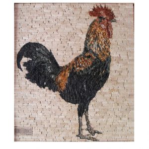 art_mosaic_desing_rooster_marble_travertine