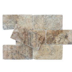 3”X6” Scabos Travertine Tumbled Tile DT 075-018
